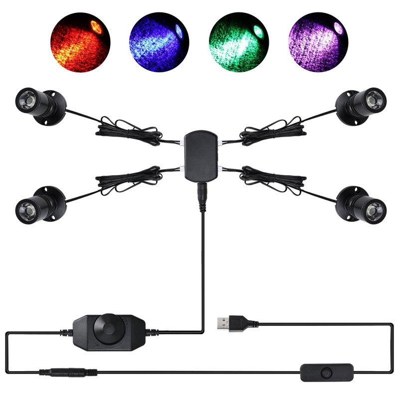 YaeCCC USB Powered Mini Spotlights for Display,Dimmable Mini LED Spotlight