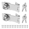 Keyed Hasp Locks, 2 Pcs Knob Locking Hasp, Cabinets Hasp