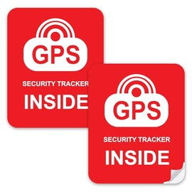 (2 Pack) GPS Security Tracker Inside Sticker (2 Pack) for Bicycle, Bike, Luggage, Suitcase, Car – Weatherproof, UV Resistant