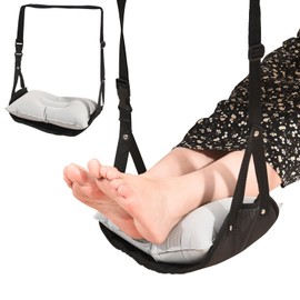 Footrest Airplane, Aeroplane Footrest Foot Hammock Aeroplane with Inflatable Cushion, Portable Foot Hammock Flight, Footrest Travel Accessories, Footrest Airplane for Hours of Sitting