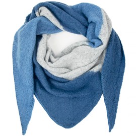 Glamexx24 Women's Scarf Triangle Shape – Women's Neckerchief – Many Colours – Unisex – Winter Scarf Summer Scarf XXL Scarf Pattern Scarf Trend Scarf Very Soft Scarf, Dark blue-beige