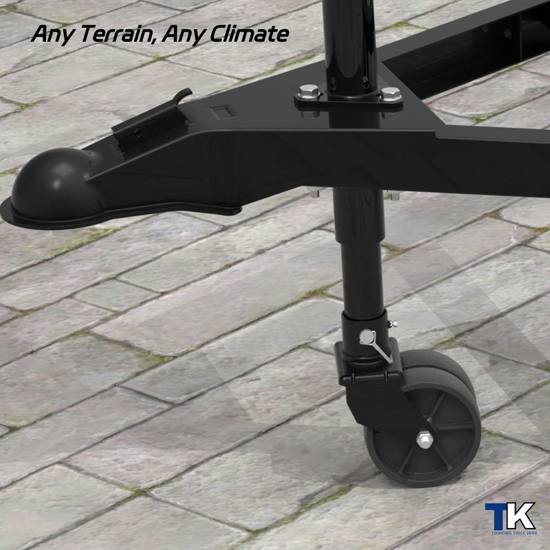 TOWKING 2000lbs Dual 6" Trailer Jack Swivel Caster, Wheel Replacement