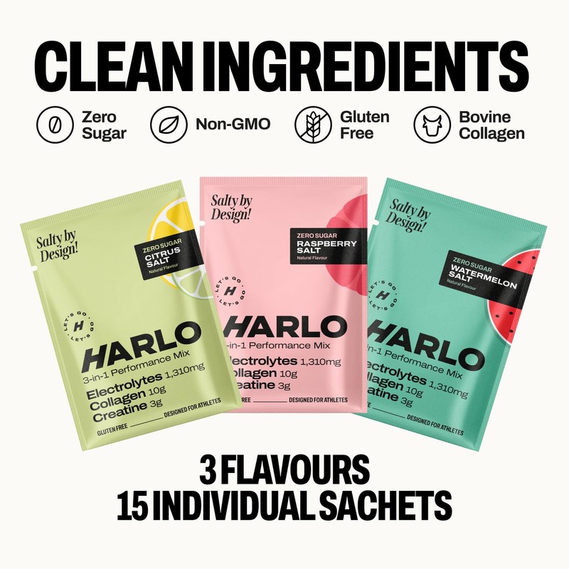 Harlo 3-in-1 Electrolytes Powder with Creatine & Collagen – Hydration,