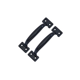QCAA Door Pull, 6-1/2", Steel, Black Coated, 2 Pack, Made in Taiwan
