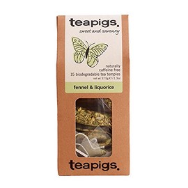 Teapigs Fennel & Liquorice Herbal Tea Bags Made With Whole Leaves (6 Packs of 15 Tea bags)