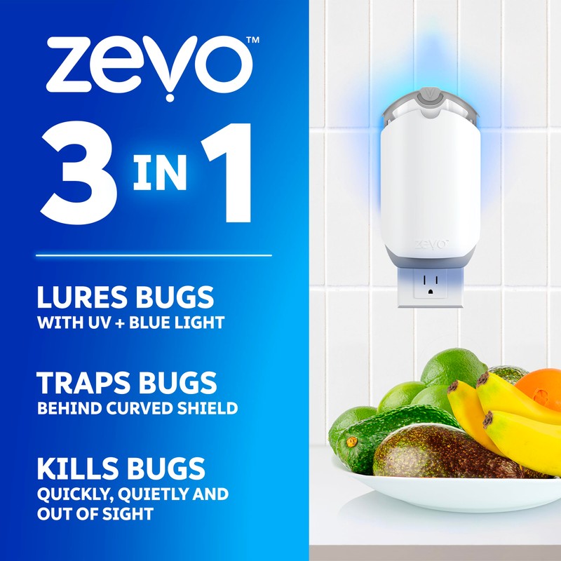 Zevo Flying Insect Trap & Cartridge - Plug in Fly