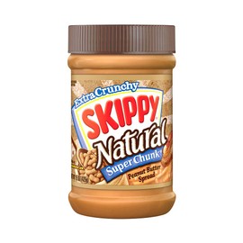 Skippy Natural Peanut Butter, Super Chunky, 15 oz