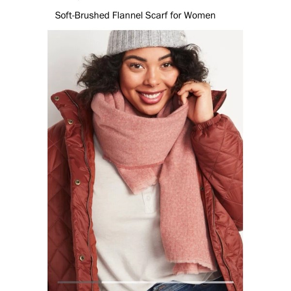 Old Navy Soft-Brushed Flannel Scarf For Women, NWT