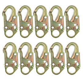 Fusion Climb Maxi-2 High Strength Carbon Steel Drop Forged Snap Hook 10-Pack