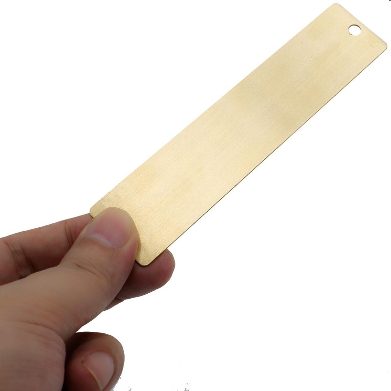 1Pcs 12cm Straight Brass Ruler, 120mm /4 Inches Metric Dual