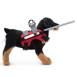 Upgrade Walking Ring Harness for Blind Dogs with D-Ring, Device for Blind Dogs, Ring Vest for Blind Pets Red Small