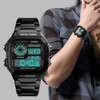 Men Digital Watch Stopwatch Countdown Alarm Luminous Watch