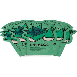 TONYMOLY - Mascarilla Facial Hidratante De Aloe I´m Real 5pzas.