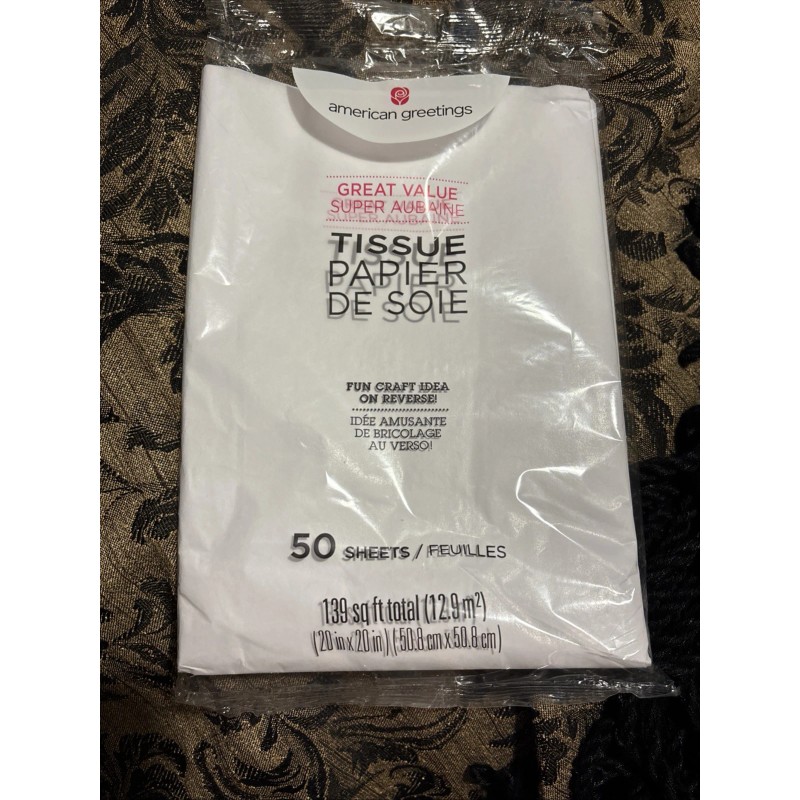 American Greetings 50 Sheets 20 in. x 20 White Tissue