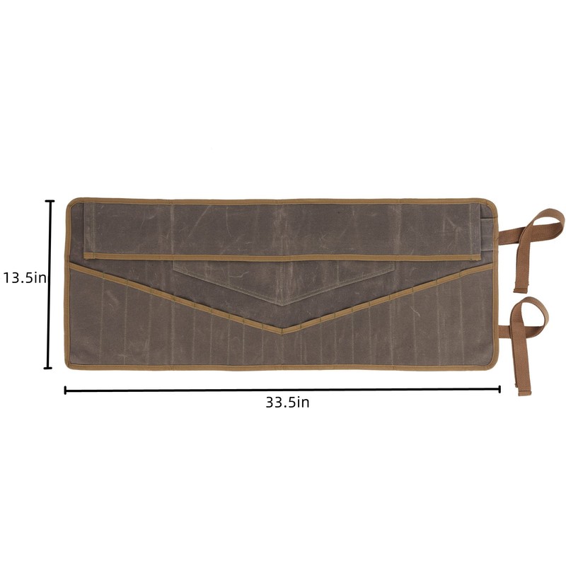 Denifiter Wrench Roll Up Pouch, Heavy Duty Waxed Canvas Tool