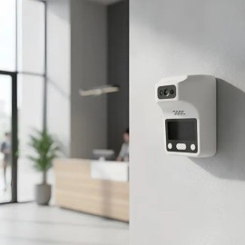 Termometro Digital De Pared Sin Contacto Color Blanco                                                                                                 