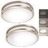 OOWOLF 2-Pack 36W 13inch LED Flush Mount Ceiling Light Fixture