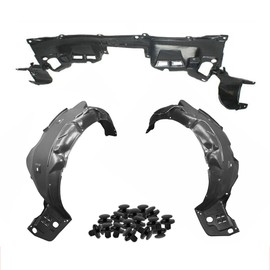Parts N Go Fender Liner & Lower Engine Under Cover Set w/Clips for 2012 Civic EX LX Front Driver & Passenger Side Left Right HO1228136 HO1248144 HO1249144 74111TR3A00 74151TR3A00 74101TR3A00