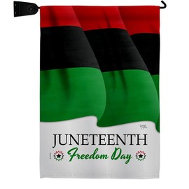 Juneteenth Freedom Day Garden Flag Set Mailbox Hanger Black History Jubilee Days African Americans Independence Small Decorative Gift Yard House Banner Made In USA 13 X 18.5