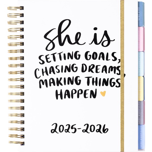 2025-2026 Eccolo Large Spiral Agenda Planner, Hardcover, Weekly & Monthly