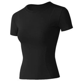 Loovoo Women's Short Sleeve Athletic Top Workout Yoga Sport Crewneck Shirts Sweatshirts Dry Fit Seamless Gym Fitness Compression