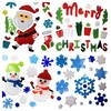 Christmas Window Stickers, 4 Sheets, Christmas Gel Clings - Decorations