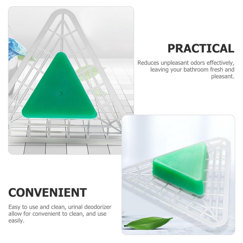 COHEALI Urinal Screen Deodorizer Triangle Anti-Splash Pads Lemon Scented Urinal