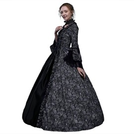Women's Rococo 18th Century Ball Gowns Medieval Renaissance Gothic Victorian Dresses Masquerade Vampire Costume