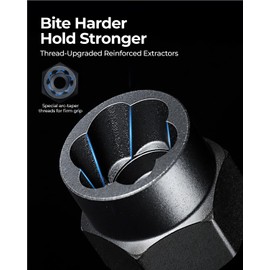 toolant 19pcs Impact Bolt Extractor Kit, Bolt & Nut Remover Socket Tool Kit, Stripped Bolt Extractor for Damaged Screws and Bolts