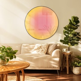 GlasFlength 24 Inch Round Mirror Circle Mirror Wall Decor Mirror for Wall Hanging Decorative Mirrors with Colour Reflection for Entryway, Bathroom, Bedroom, Living Room Aluminum Alloy Frame Black