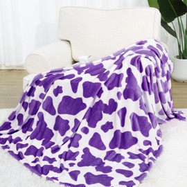 Small Purple Fleece Blanket Soft Lightweight Throw Blanket for Kids Toddlers Plush Cozy Microfiber Blankets & Throws for Girls Women