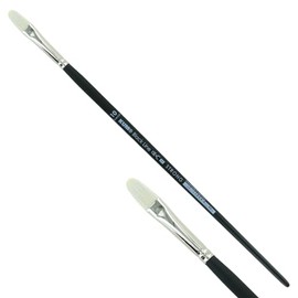 KUM 5123111 Acrylic and Oil Brush Black Line Cat Tongue Size 10 for Artists Artist Brushes Art Supplies