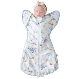 JOYNCLEON Sacco Nanna Neonato 0.5 TOG con Fasciatura | Autoconsolante per Sonno Migliore & Riflesso di Moro | 100% Cotone, Traspirante | Sicuro con Libertà di Movimento per 0-6 Mesi(Small(2.5-5KG))