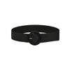 Verdusa Women's Round Buckle Elastic Straw Belts Boho Waist Belt