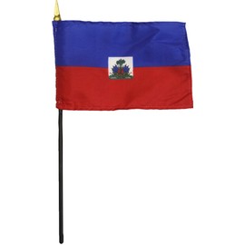 Haiti - 4 in x 6 in World Stick Flag
