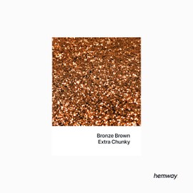 Hemway Premium Glitter Shakers - Bronze Brown | Extra Chunky Metallic Flake Sequins for Resin & Epoxy Crafts | Craft Supplies for Tumblers, Festival, Hair, Face, Body, Eye & Nail Art | 130 g (2 Pack)