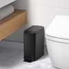 TIPGO Slim Bathroom Trash Can with Lid Soft Close, Step