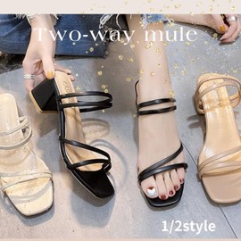 [1/2style] mule, Pink, 24.5 cm