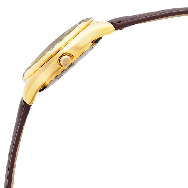 [クレファー] 腕時計 アナログ メンズ 電池式 アバンティーノ ゴールド AV-AM399-GDG ブラウン