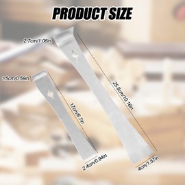 2pcs Stainless Steel Pry Bar Scraper, Scraper Pry Bar Tool Multi Purpose Flat Pry Bar Scraper for Kitchen Remodel Pulling Scraping Lifting