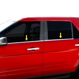 Made in USA! Compatible with 1997-2003 Ford F150 Super Crew Cab 4PC Stainless Steel Chrome Window Sill Trim Overlay