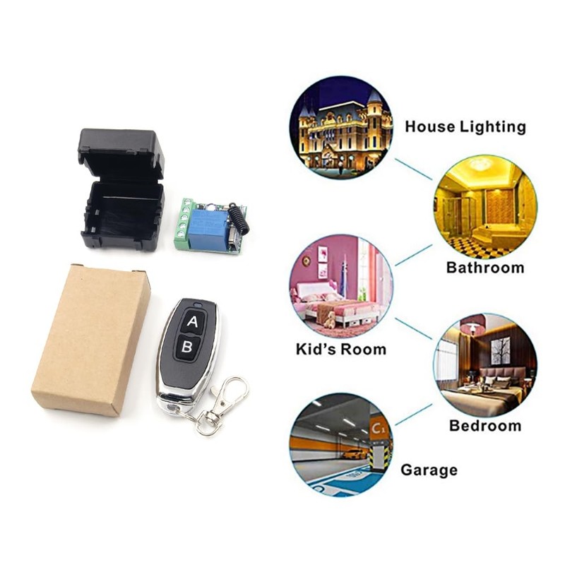 QIACHIP 433Mhz Universal Wireless Remote Control Switch DC 12V 1CH