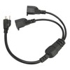 Extension Y Splitter Power Cord 3 Pin 1 to 2
