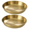 COLLBATH 2pcs Pickle Dish Sauce Dish Stainless Kimchi Dipping Sauce