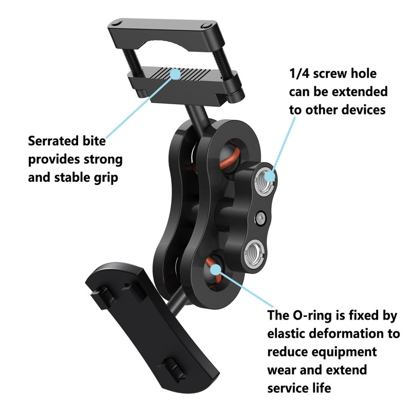 RNVEASS Aluminum Rearview Mirror Mount Kit for Truck GPS Devices,