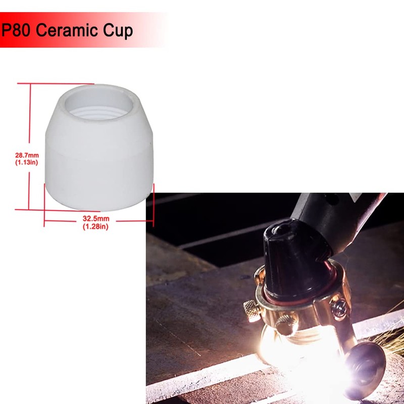 Plasma Cutter Consumables 50PCS P80 Plasma Cutting Accessories For Pilot