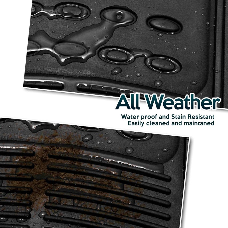 Zone Tech All Weather Rubber Semi Pattern Car Interior Floor