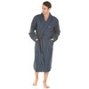 Haigman 100% Cotton Dressing Gown 7396 Navy Stripe Medium