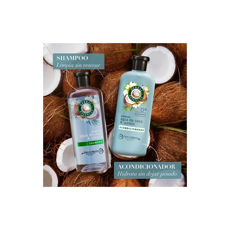 Acondicionador Herbal Essences Hidrata Agua de Coco Jazmín 400ml