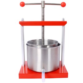 TREATLIFE HOME Effortless Juicing with Manual Press Machine, 1.6 Gallon Stainless Steel for Juice, Wine, Olive Oil, Red